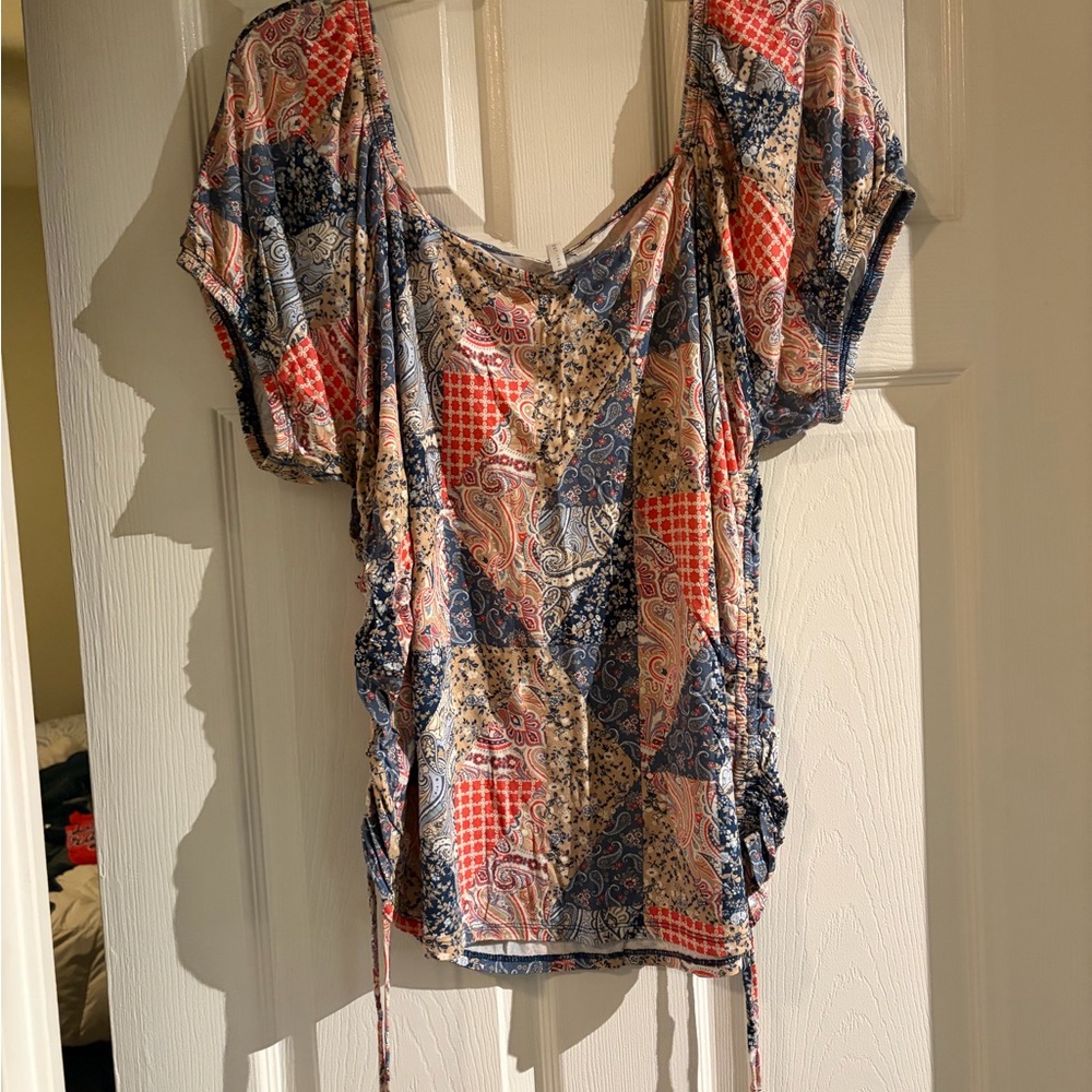 Cato Vibrant Patchwork Blouse